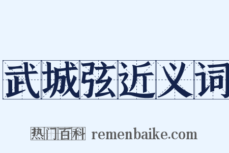 武城弦近义词是什么意思的图片